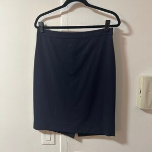 JCrew Navy Italian Stretch Wool Skirt
